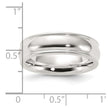 Sterling Silver 6mm Comfort Fit Half Round Milgrain Size 6 Band
