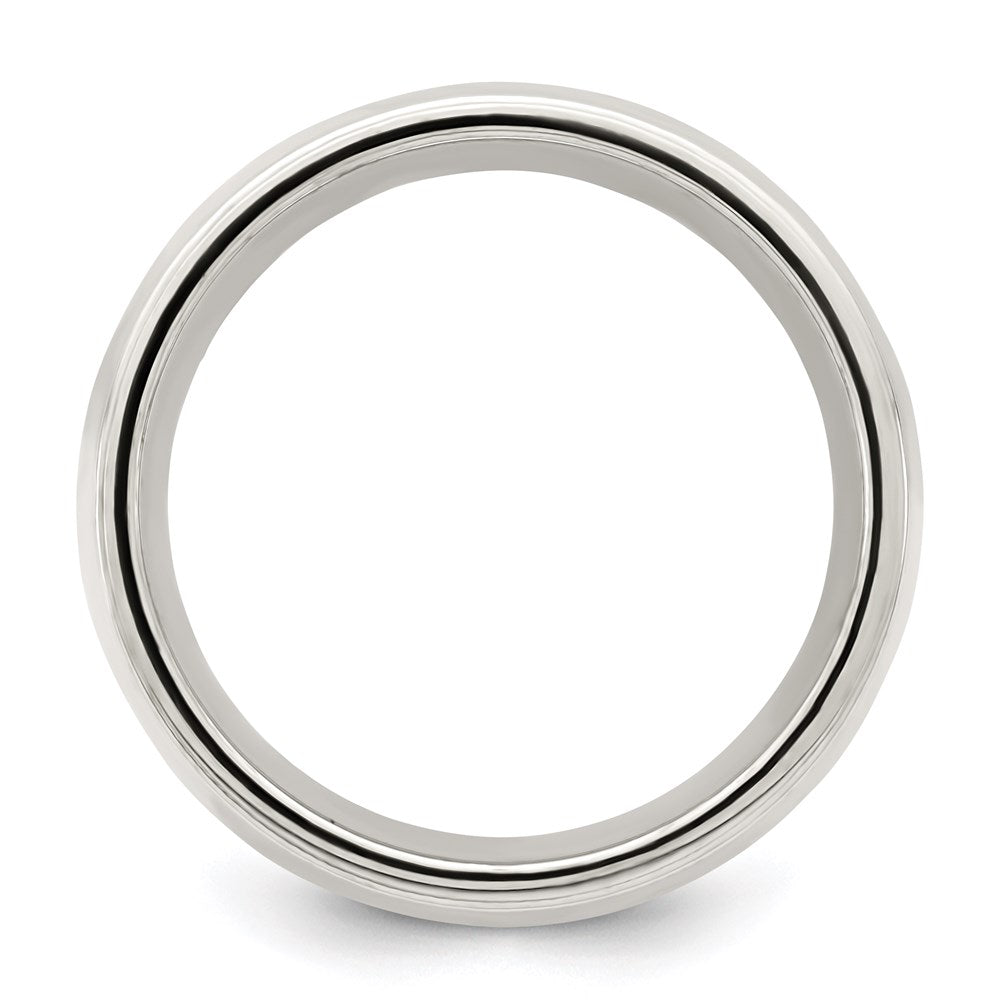 Sterling Silver 9mm Comfort Fit Half Round Milgrain Size 5.5 Band