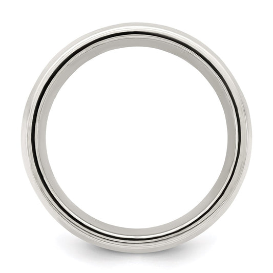 Sterling Silver 9mm Comfort Fit Half Round Milgrain Size 11 Band
