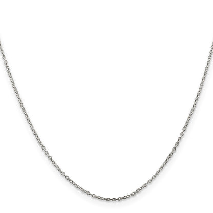 Sterling Silver 1mm Cable Chain w/4in ext.