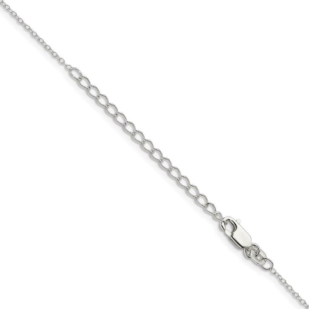 Sterling Silver 1mm Cable Chain w/2in ext.