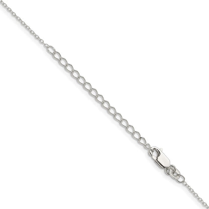 Sterling Silver 1mm Cable Chain w/2in ext.