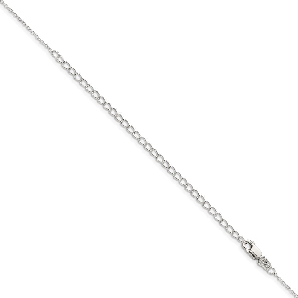 Sterling Silver 1mm Cable Chain w/4in ext.