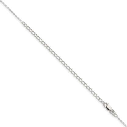 Sterling Silver 1mm Cable Chain w/4in ext.