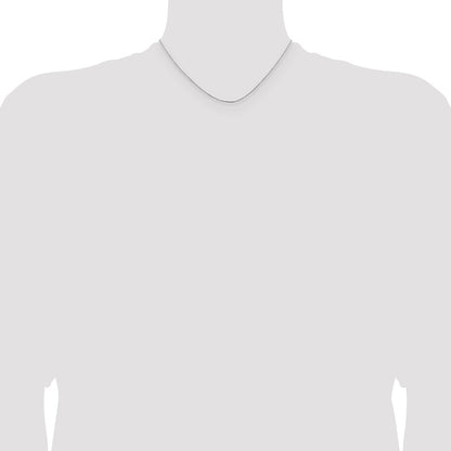 Sterling Silver Rhodium-plated 1mm Cable Chain