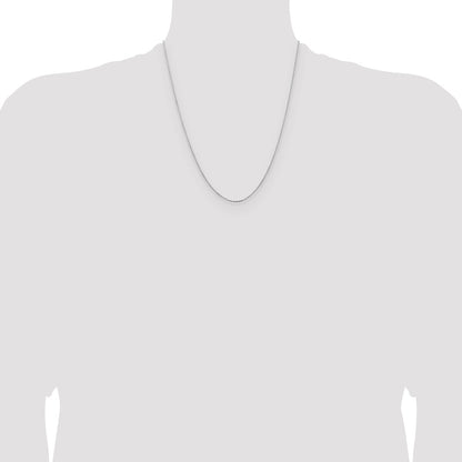 Sterling Silver Rhodium-plated 1mm Cable Chain