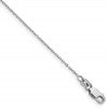 Sterling Silver Rhodium-plated 1mm Cable Chain Anklet