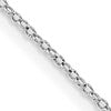 Sterling Silver Rhodium-plated 1mm Cable Chain Lobster