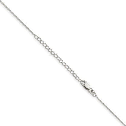 Sterling Silver 1mm Cable Chain w/2in ext.