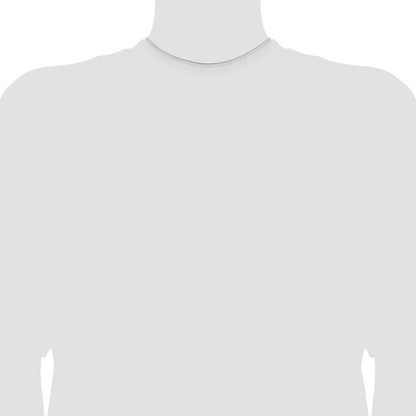 Sterling Silver Rhodium-plated 1mm Cable Chain