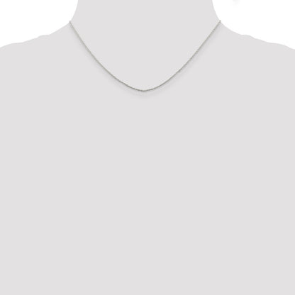 Sterling Silver Rhodium-plated 1mm Cable Chain