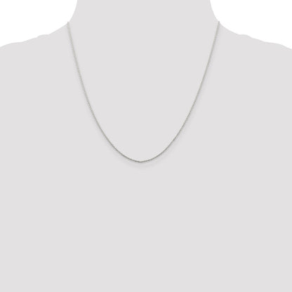Sterling Silver Rhodium-plated 1mm Cable Chain