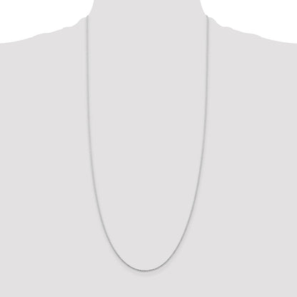 Sterling Silver Rhodium-plated 1mm Cable Chain