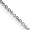 Sterling Silver Rhodium-plated 1mm Cable Chain