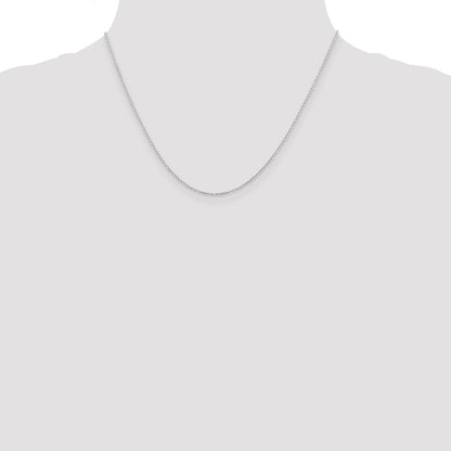 Sterling Silver Rhodium-plated 1.25mm Cable Chain with a 2 inch extention