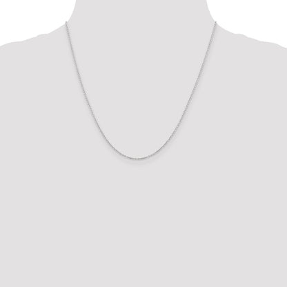Sterling Silver Rhodium-plated 1.25mm Cable Chain