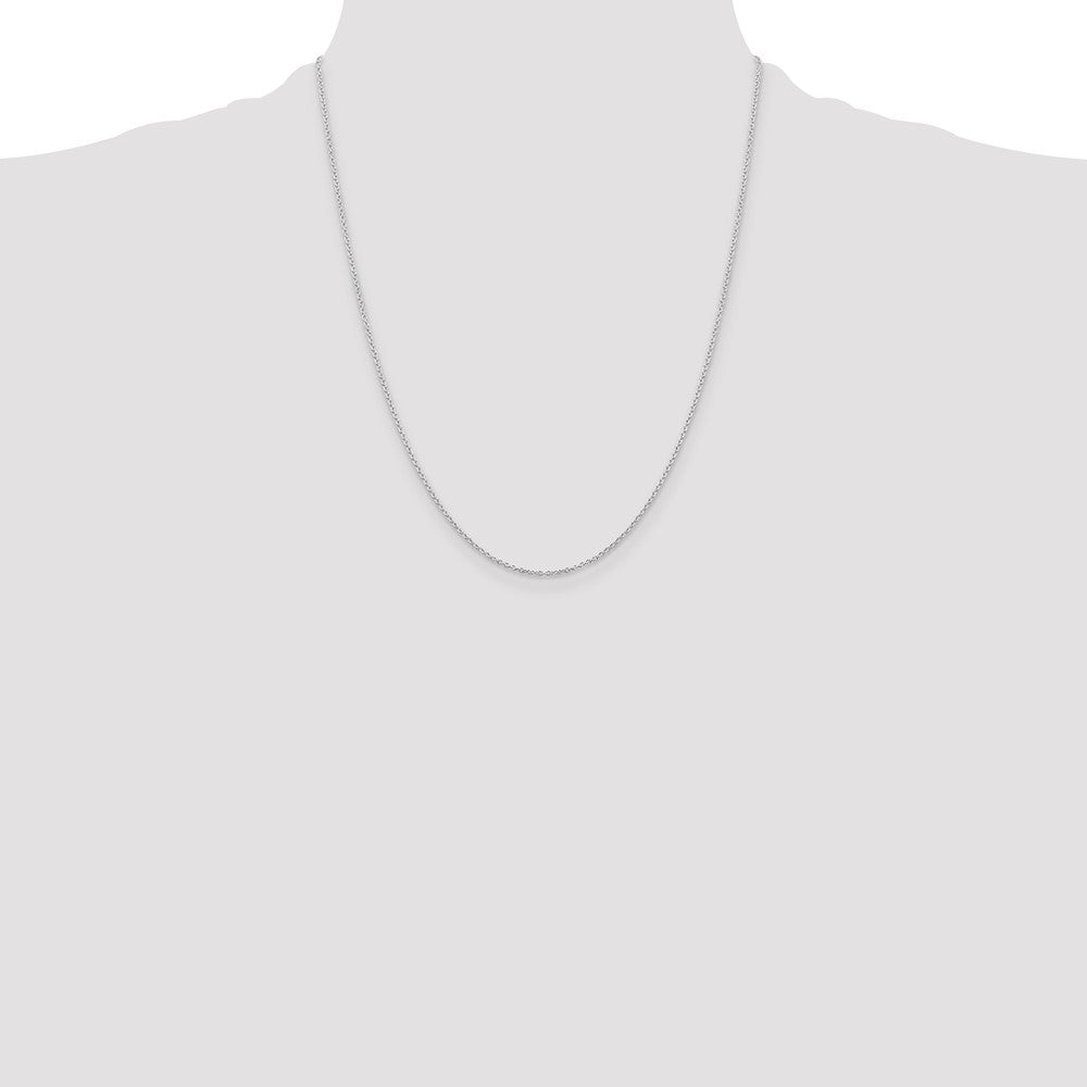Sterling Silver Rhodium-plated 1.25mm Cable Chain
