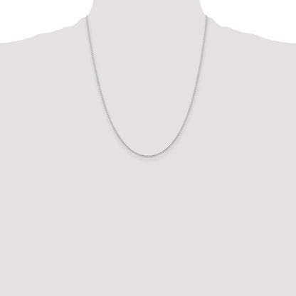 Sterling Silver Rhodium-plated 1.25mm Cable Chain with a 4 inch extention