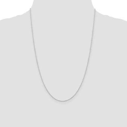 Sterling Silver Rhodium-plated 1.25mm Cable Chain