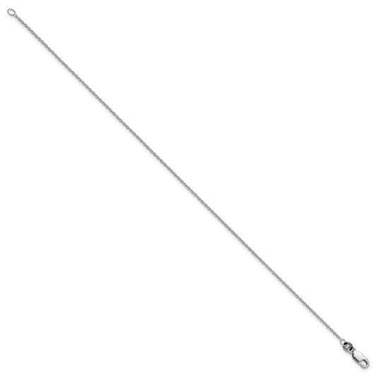 Sterling Silver Rhodium-plated 1.25mm Cable Chain