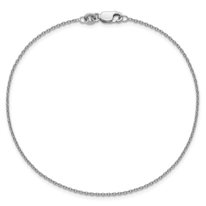 Sterling Silver Rhodium-plated 1.25mm Cable Chain