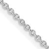 Sterling Silver Rhodium-plated 1.25mm Cable Chain with a 4 inch extention