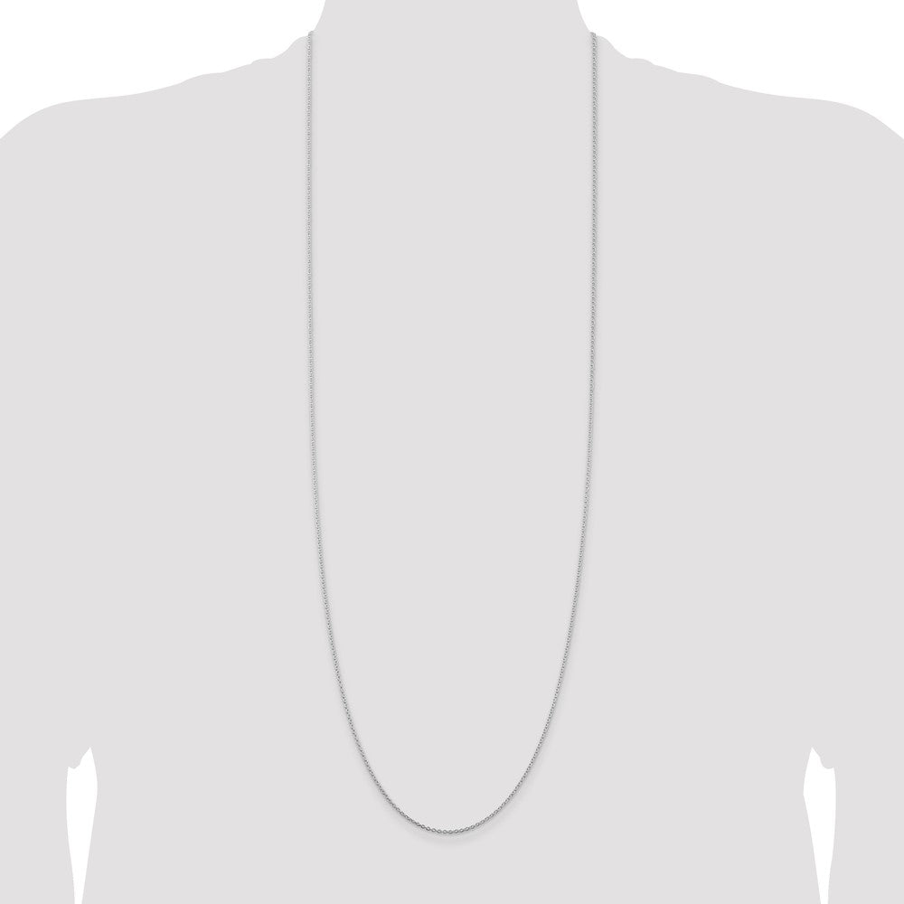 Sterling Silver Rhodium-plated 1.5mm Cable Chain