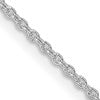 Sterling Silver Rhodium-plated 1.5mm Cable Chain w/4in ext.