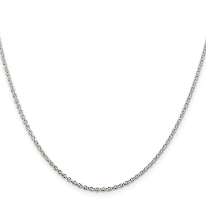 Sterling Silver 1.95mm Cable Chain w/2in ext.
