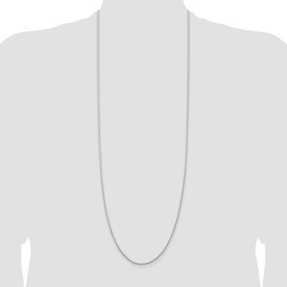 Sterling Silver Rhodium-plated 1.95mm Cable Chain