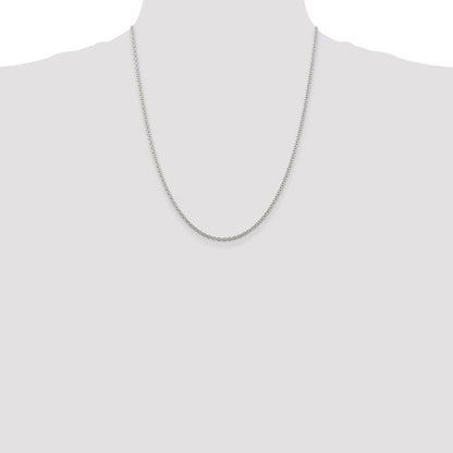 Sterling Silver 2.25mm Cable Chain