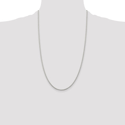 Sterling Silver 2.25mm Cable Chain