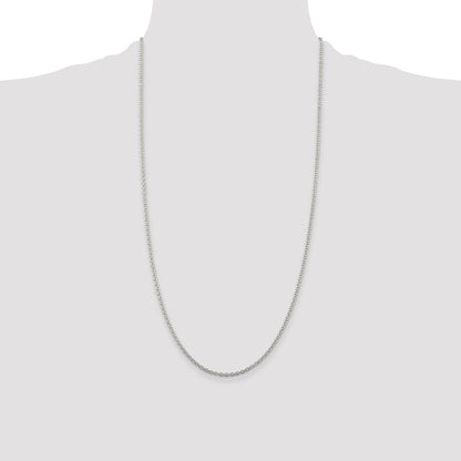 Sterling Silver 2.25mm Cable Chain