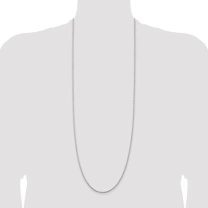 Sterling Silver Rhodium-plated 2.25mm Cable Chain