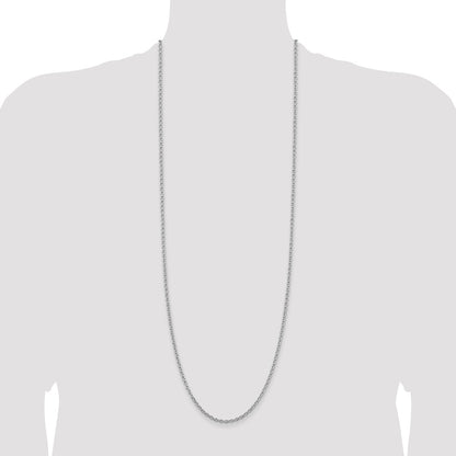 Sterling Silver Rhodium-plated 2.75mm Cable Chain