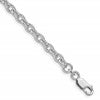 Sterling Silver Rhodium-plated 4.5mm Cable Chain