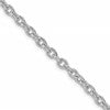 Sterling Silver Rhodium-plated 4.5mm Cable Chain