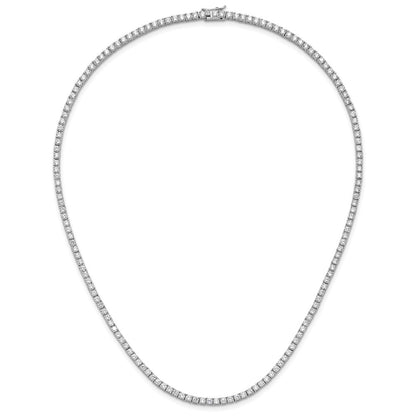 Cheryl M Sterling Silver Rhodium-plated Brilliant-cut CZ 18 Inch Necklace