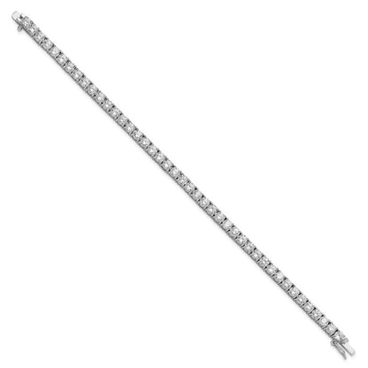 Cheryl M Sterling Silver Rhodium-plated Brilliant-cut CZ 7.25 Inch Tennis Bracelet