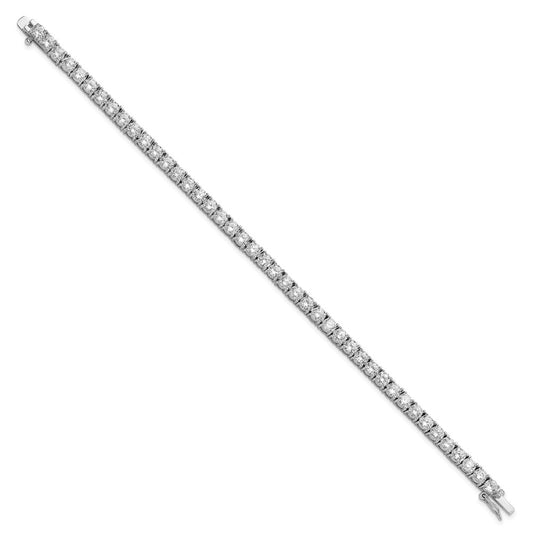 Cheryl M Sterling Silver Rhodium-plated Brilliant-cut CZ 7.25 Inch Tennis Bracelet