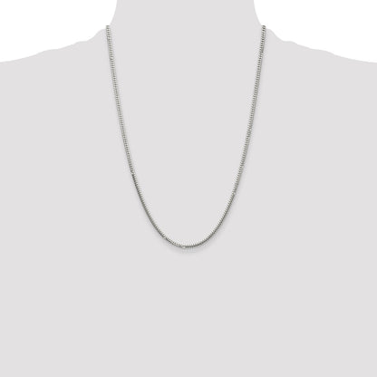 Sterling Silver Polished 2.9mm Domed Curb Chain