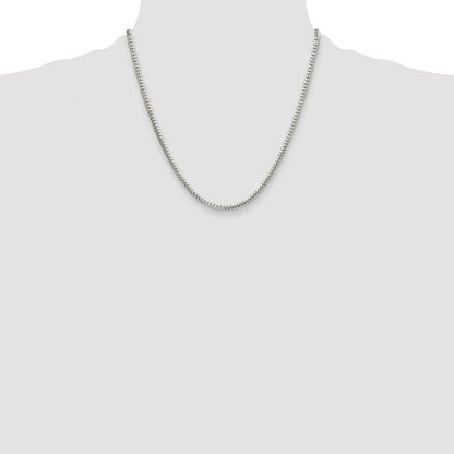 Sterling Silver Rhodium-plated Polished 3.4mm Domed Curb Chain