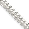 Sterling Silver 6.4mm Polished Domed Curb Chain