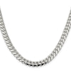 Sterling Silver Rhodium-plated 7.0mm Polished Domed Curb Chain