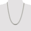 Sterling Silver Rhodium-plated 7.0mm Polished Domed Curb Chain