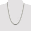 Sterling Silver Rhodium-plated 7.0mm Polished Domed Curb Chain