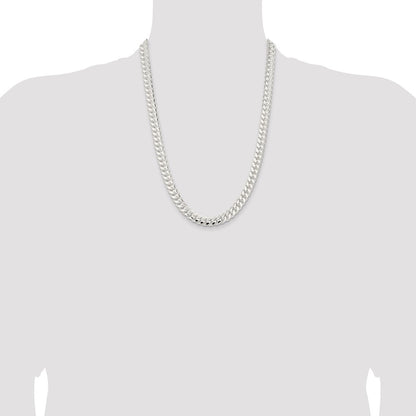 Sterling Silver 9mm Polished Domed Curb Chain