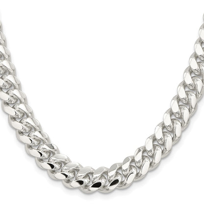 Sterling Silver 10.7mm Polished Domed Curb Chain