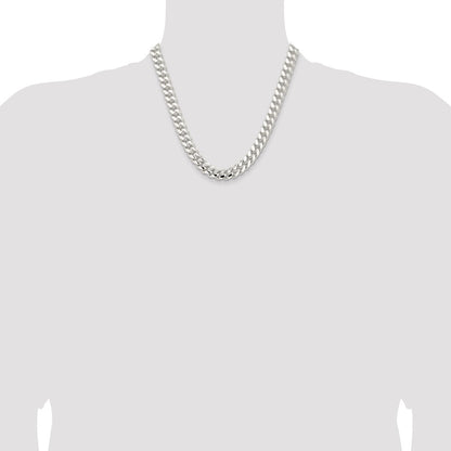 Sterling Silver 10.7mm Polished Domed Curb Chain