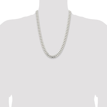 Sterling Silver 10.7mm Polished Domed Curb Chain